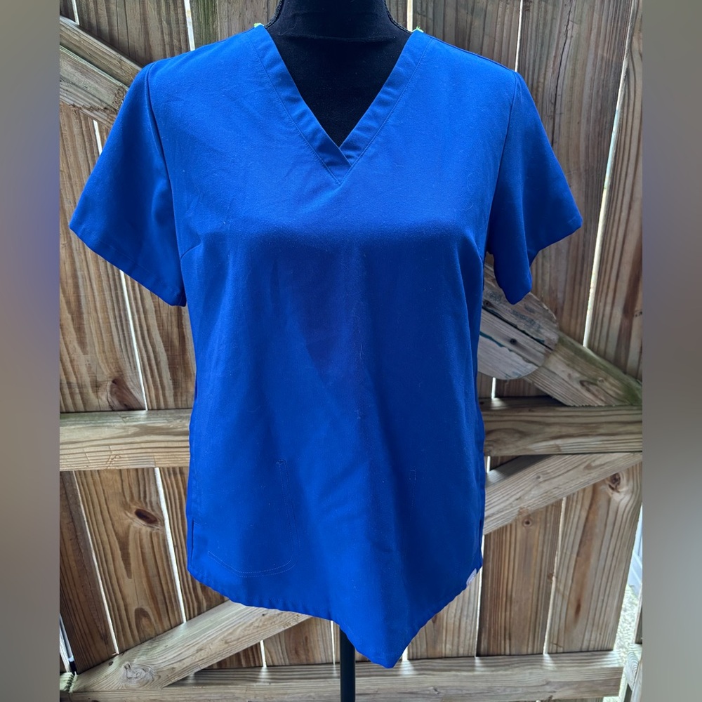 Figs Blue Short Sleeve Scrub Top Size M